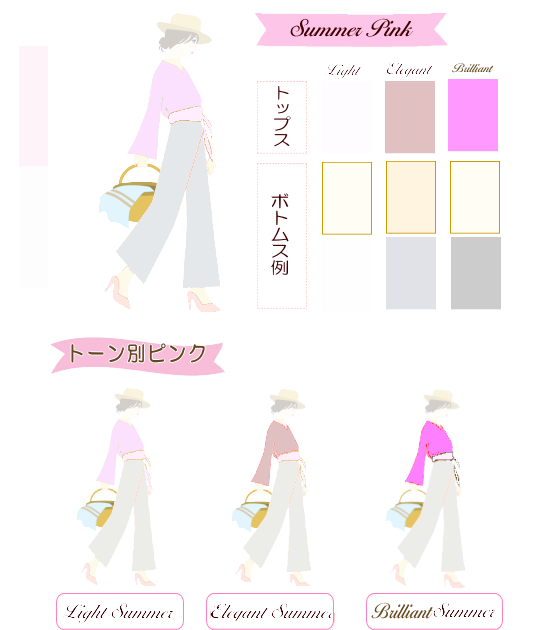 ピンク☆大人のカラーコーデ