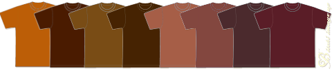 カラータイプ別ブラウン茶色Tシャツ